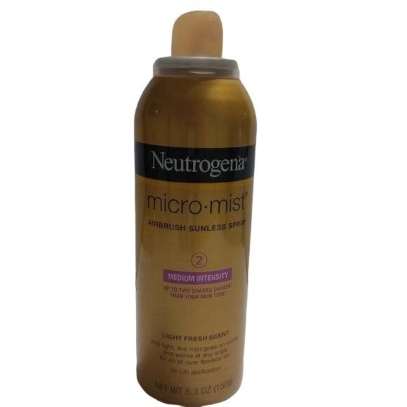 PACK! NEUTROGENA MICRO MIST SUNLESS AIRBRUSH MEDIUM INTENSITY 2 SPRAY TAN 5.3oz - Picture 2 of 8